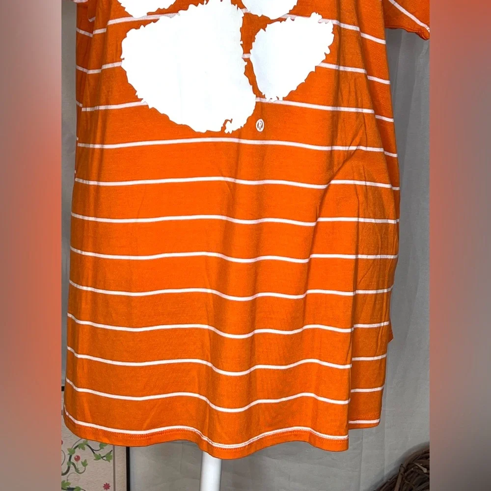 Gameday Caroline Clemson Tigers Orange Striped T-Shirt Size Medium - Picture 5 of 9